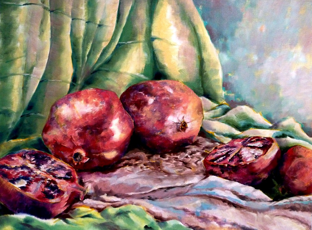 Stilleben mit Granatäpfel